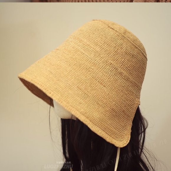 Accessories - Tan Straw Bucket Hat